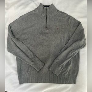 Tommy Hilfiger Men's Gray Zip-Up Sweater